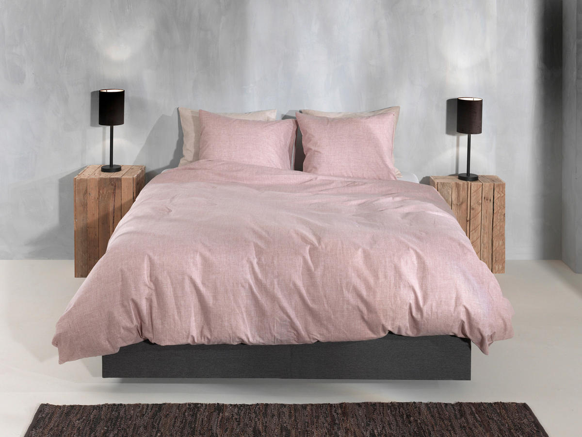 BETTWÄSCHE 2-teilig Flanella-di-Lino Flanell  - Rosa, Basics, Textil (155/220cm)