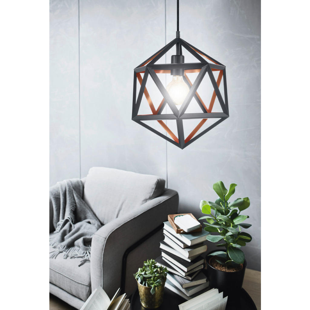 Thumbnail - Eglo Hängeleuchte Embleton, Schwarz, Kupfer, Metall, oval,oval, 110 cm, Lampen & Leuchten, Innenbeleuchtung, Hängelampen...