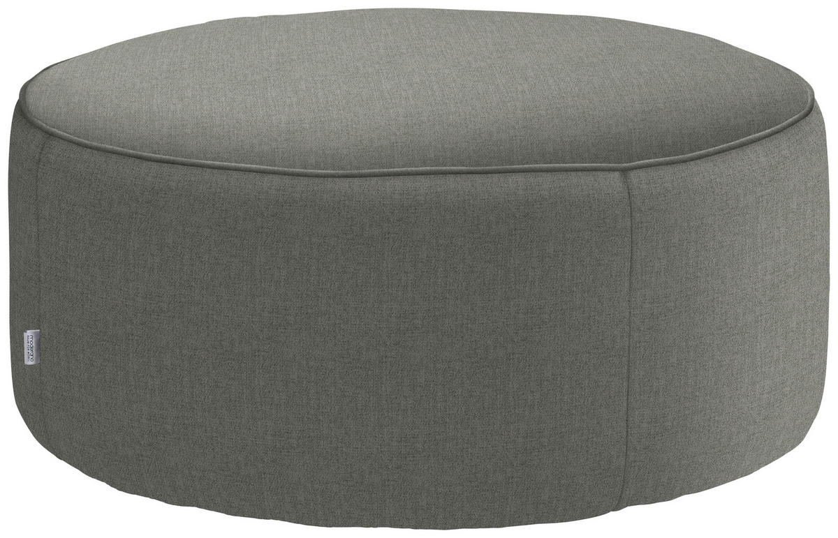HOCKER in Textil Hellgrau  - Hellgrau, Design, Textil (80/33/80cm) - Belluti