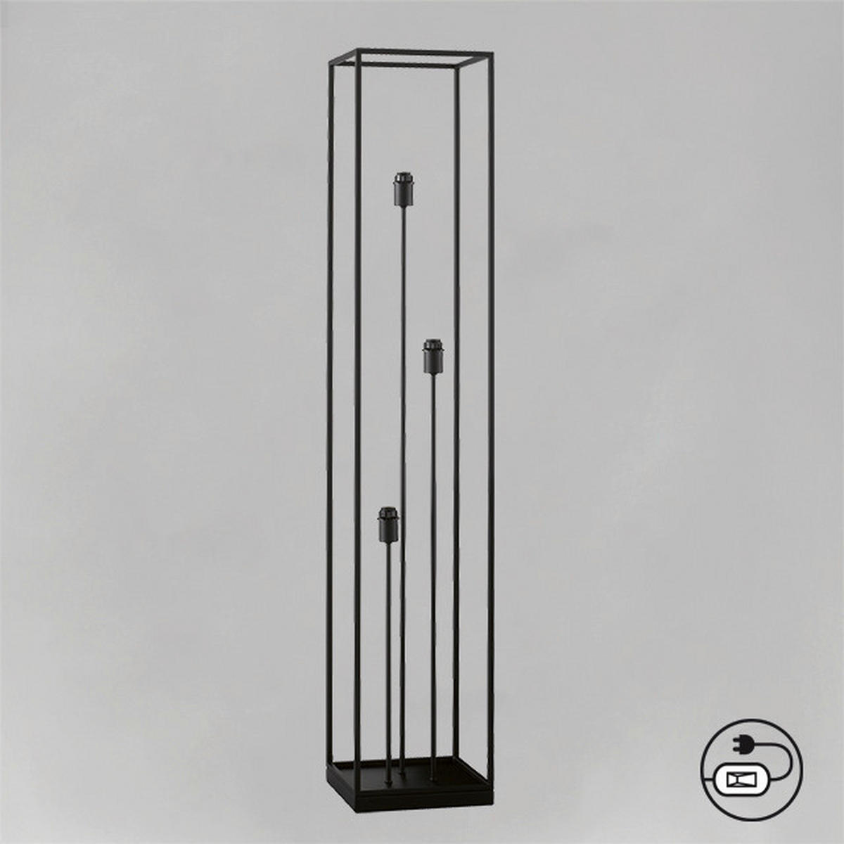 GOLVLAMPA 25/25/133 cm    - svart, Basics, metall (25/25/133cm) - Fischer & Honsel
