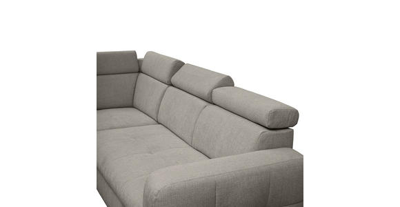 ECKSOFA inkl. Funktionen Dunkelgrau Samt - Dunkelgrau, Design, Holz/Textil (206/261cm) - Venda