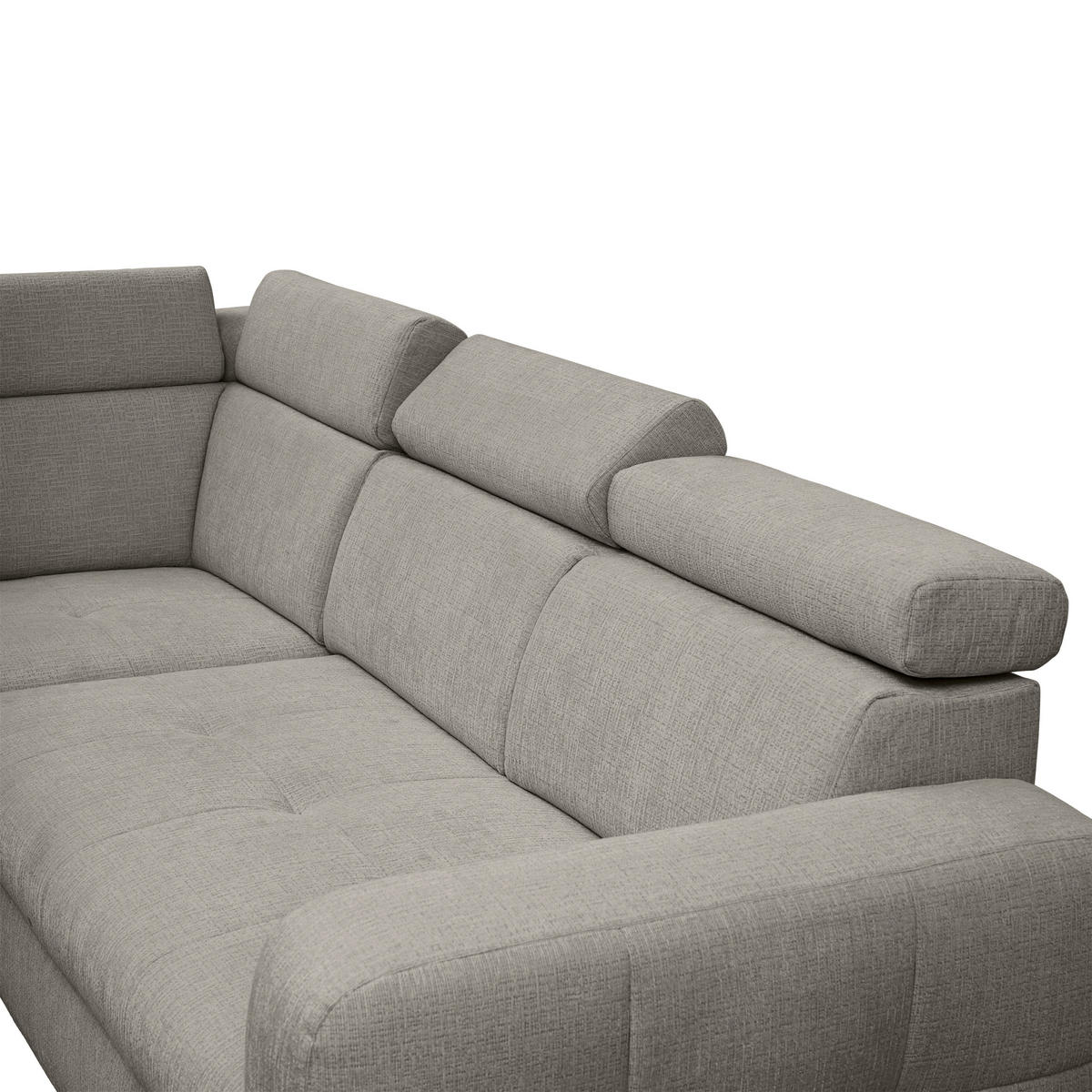 ECKSOFA inkl. Funktionen Dunkelgrau Samt  - Dunkelgrau, Design, Holz/Textil (206/261cm) - Venda
