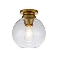 DECKENLEUCHTE  21.6/23.5 cm    - Messingfarben, Konventionell, Glas/Metall (21.6/23.5cm) - Elstead Lighting