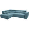 ECKSOFA in Feincord Türkis  205/284 cm  - Türkis/Schwarz, Design, Kunststoff/Textil (205/284cm) - Xora