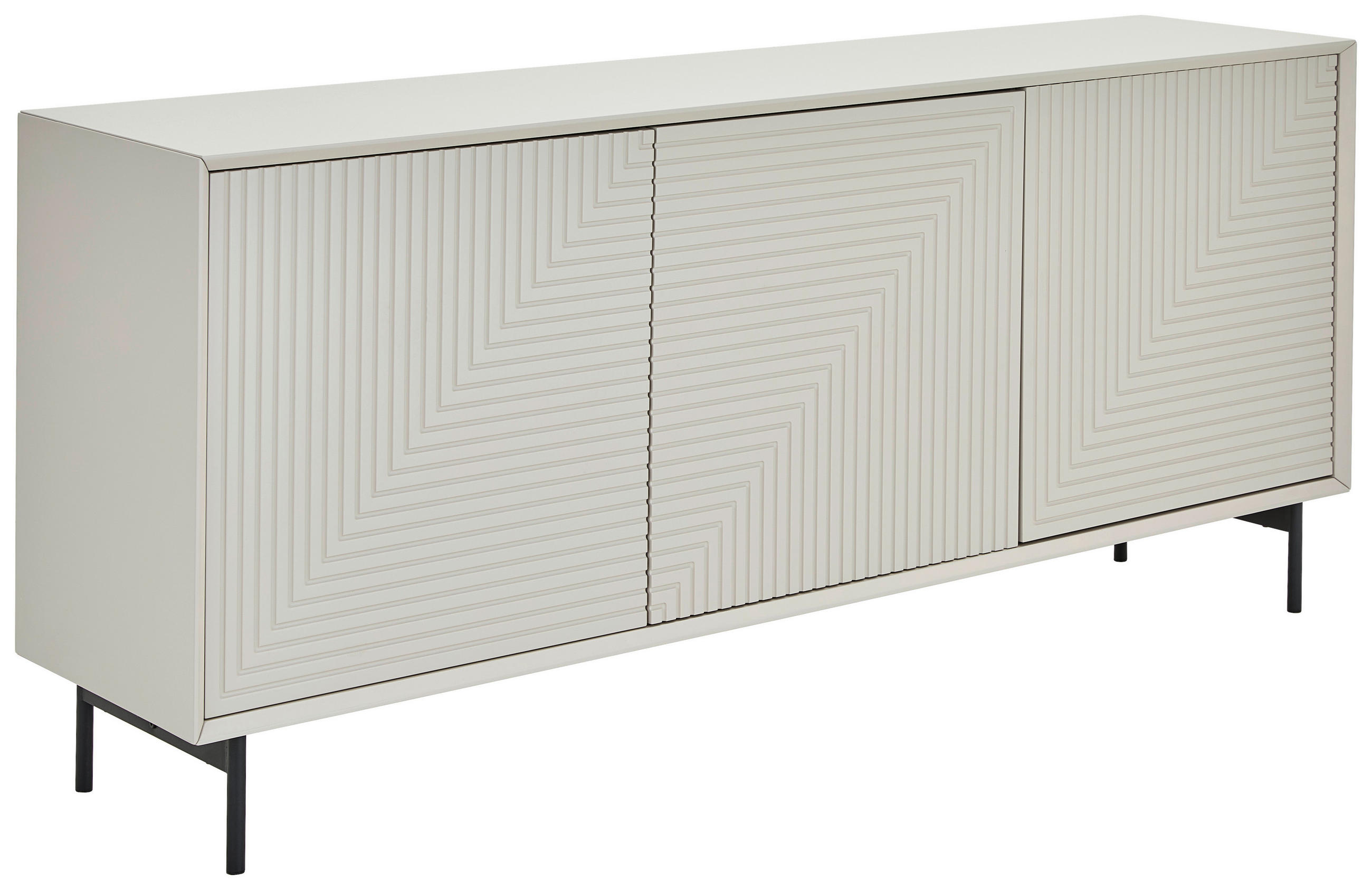 SIDEBOARD  172,2/75/40 cm  - Kaschmir/Schwarz, KONVENTIONELL, Holzwerkstoff/Metall (172,2/75/40cm) - Xora