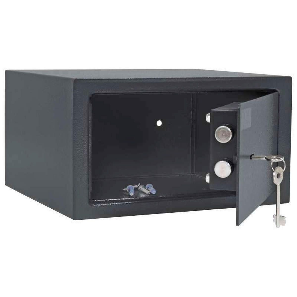 TRESOR - Anthrazit, KONVENTIONELL, Metall (31/17/28cm) - ROTTNER