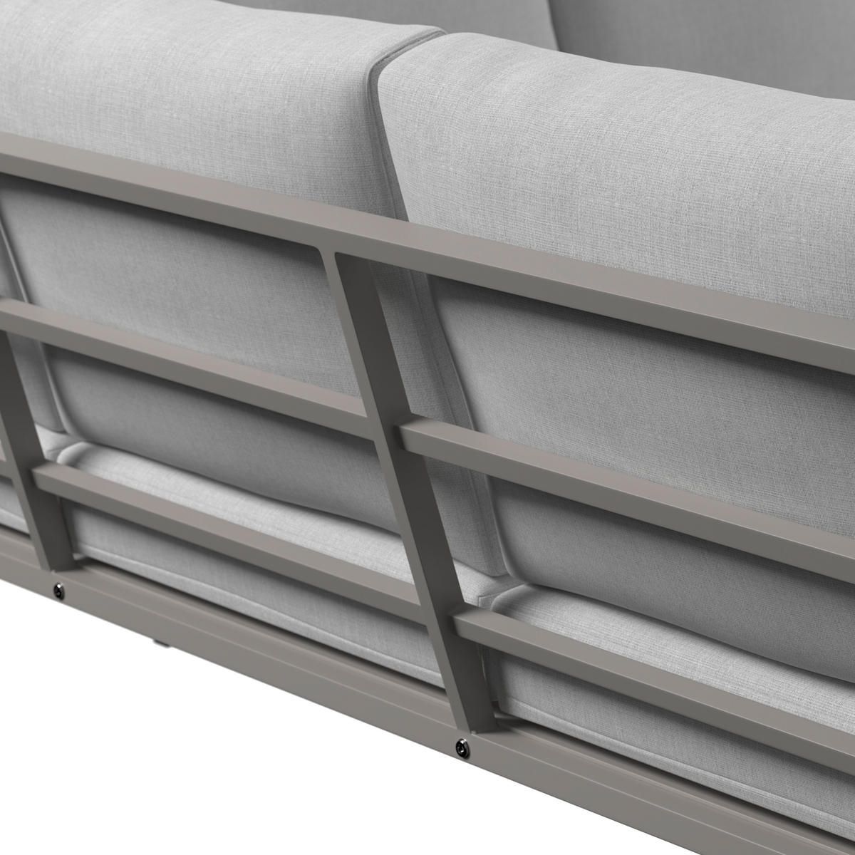 DINING-LOUNGESET  - Taupe, MODERN, Textil/Metall (179/76/75cm) - Ambia Garden