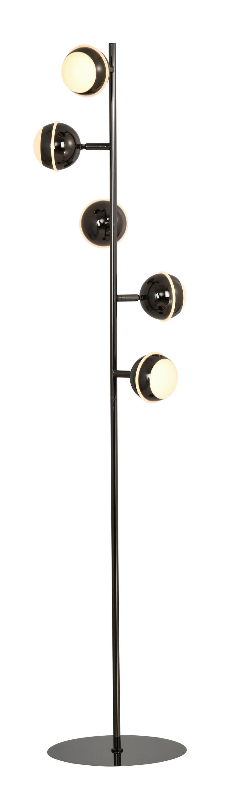 LED-STEHLEUCHTE Biarritz 25/140/25 cm  - Schwarzchrom, Design, Kunststoff/Metall (25/140/25cm)