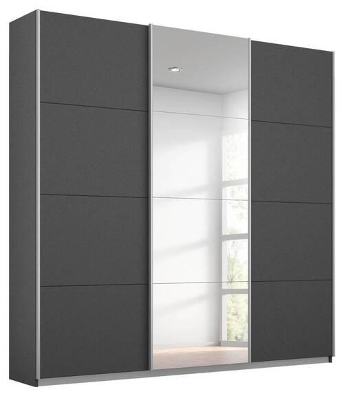 Dulap Cu Uși Culisante, 203/229/62 cm, gri - culoare aluminiu/gri, Basics, metal/material pe bază de lemn (203/229/62cm)
