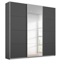 Dulap Cu Uși Culisante, 203/229/62 cm, gri - culoare aluminiu/gri, Basics, metal/material pe bază de lemn (203/229/62cm)