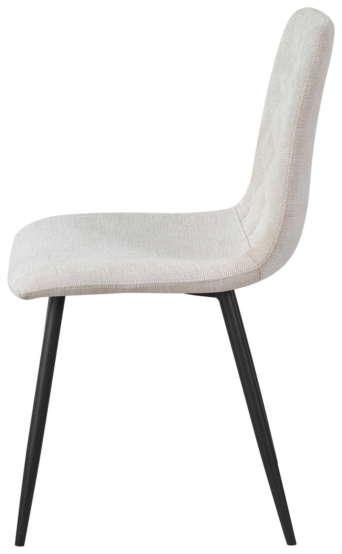 STUHL   Webstoff  - Beige/Schwarz, Design, Textil/Metall (45/87/55cm) - Ti'me