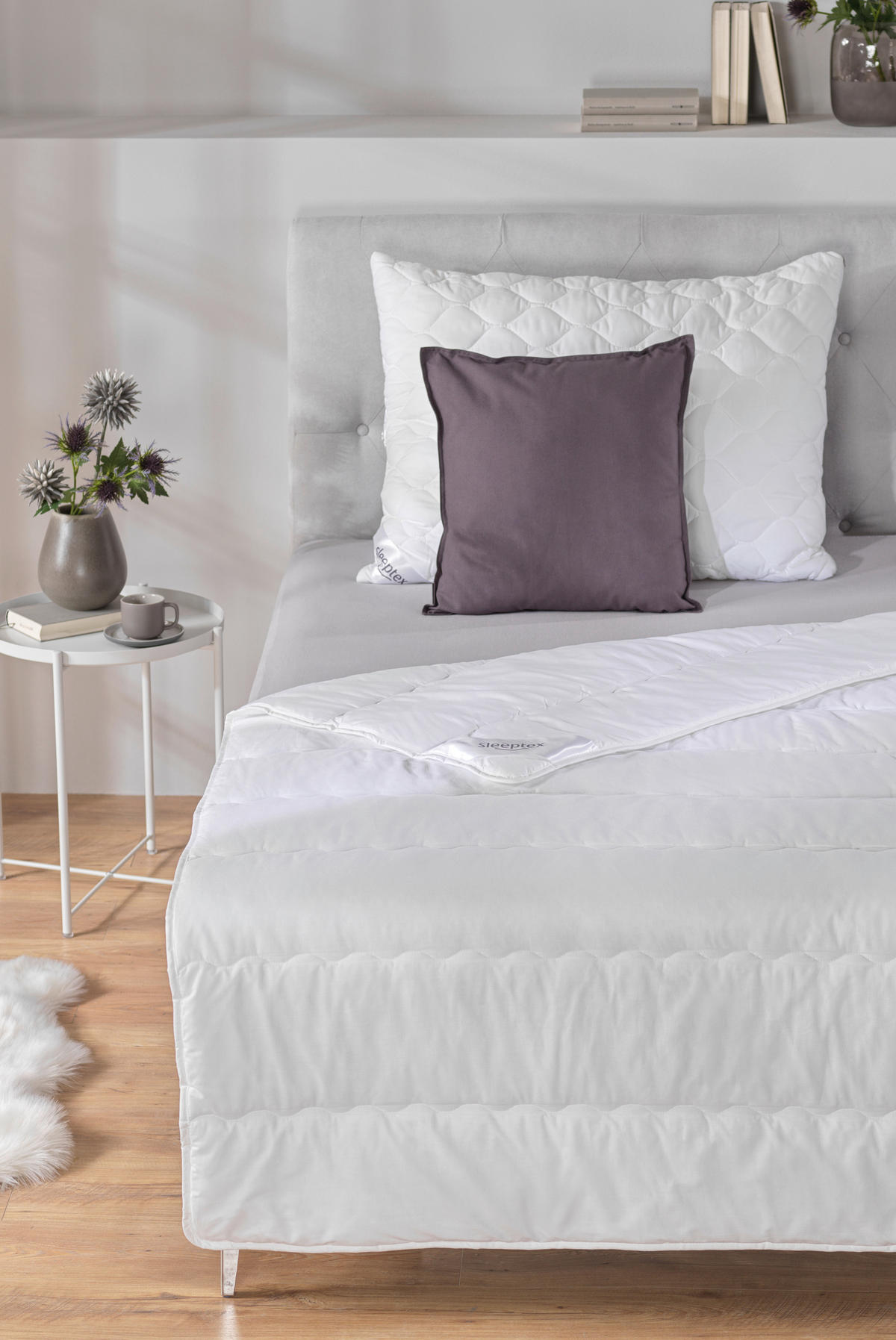 LETNÁ PRIKRÝVKA, 140/220 cm, polyester, rúno, duté vlákno - biela, Basics, textil (140/220cm) - Sleeptex
