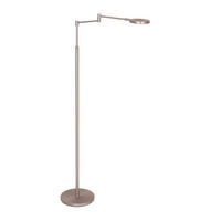 AKKU-STEHLEUCHTE 65/144 cm    - Edelstahlfarben, KONVENTIONELL, Kunststoff/Metall (65/144cm)