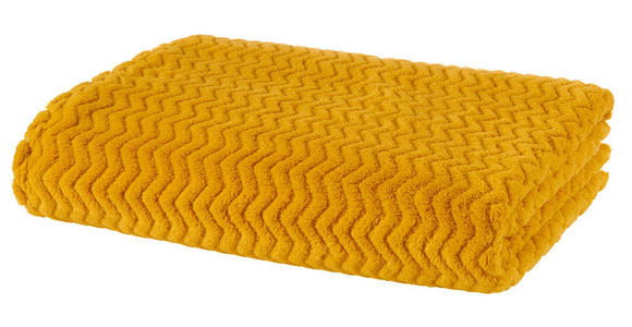 Kuscheldecke Talisha - Currygelb, MODERN, Textil (130/170cm) - Luca Bessoni