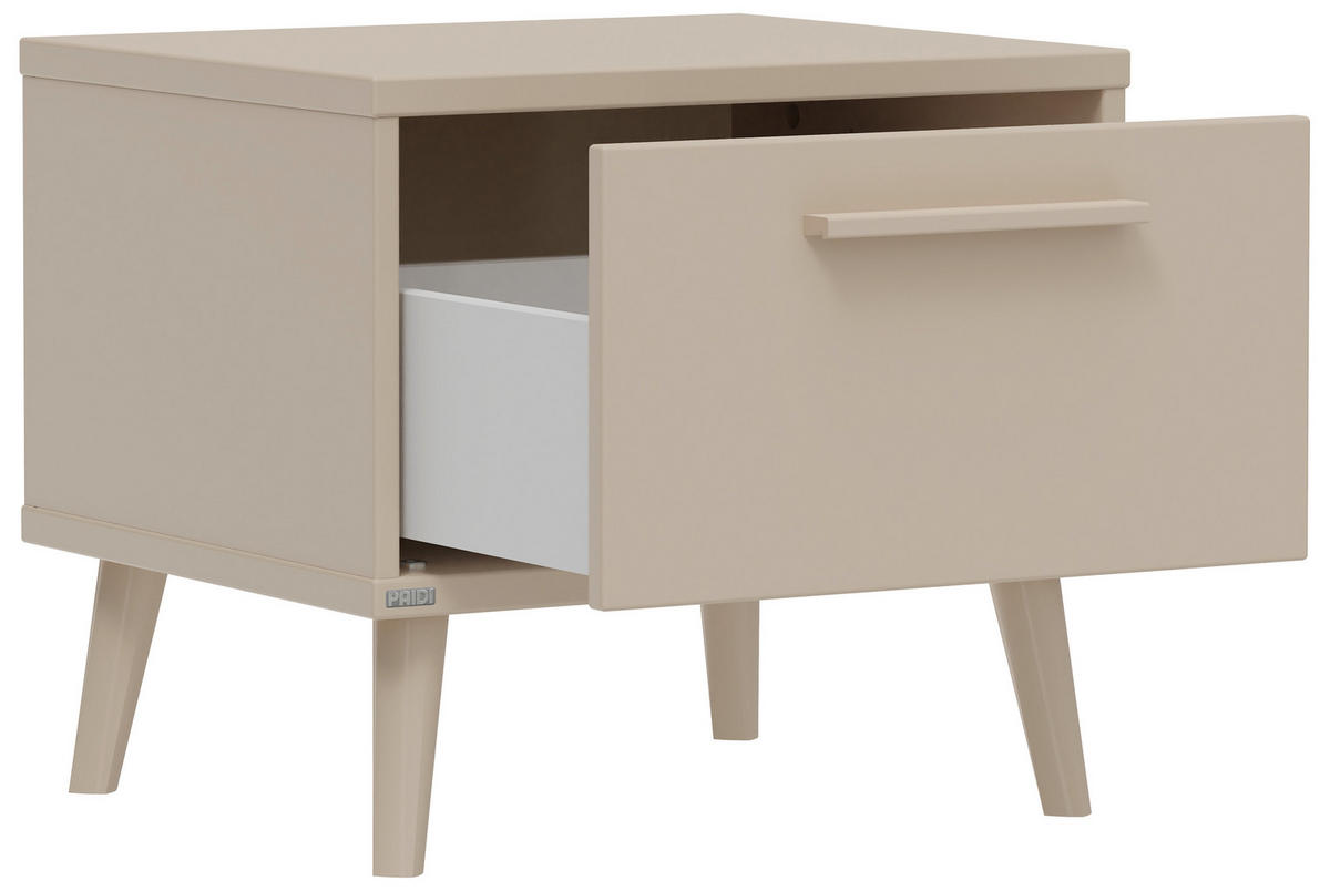 MAJHNA NOČNA OMARICA, bež  - bež, Basics, umetna masa/leseni material (48/43/41cm) - Paidi