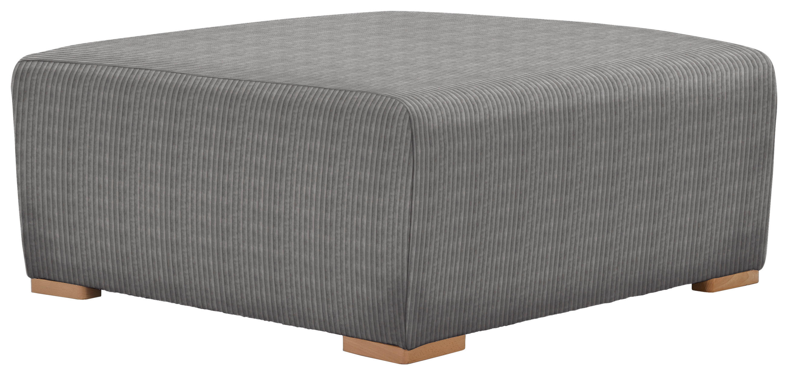 HOCKER in Textil Grau  - Buchefarben/Grau, KONVENTIONELL, Holz/Textil (101/44/92cm) - Livetastic