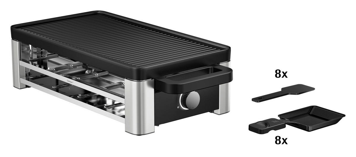 RACLETTE-GRILL WMF Lono  - Edelstahlfarben, Design, Metall (44/24/13,2cm) - WMF