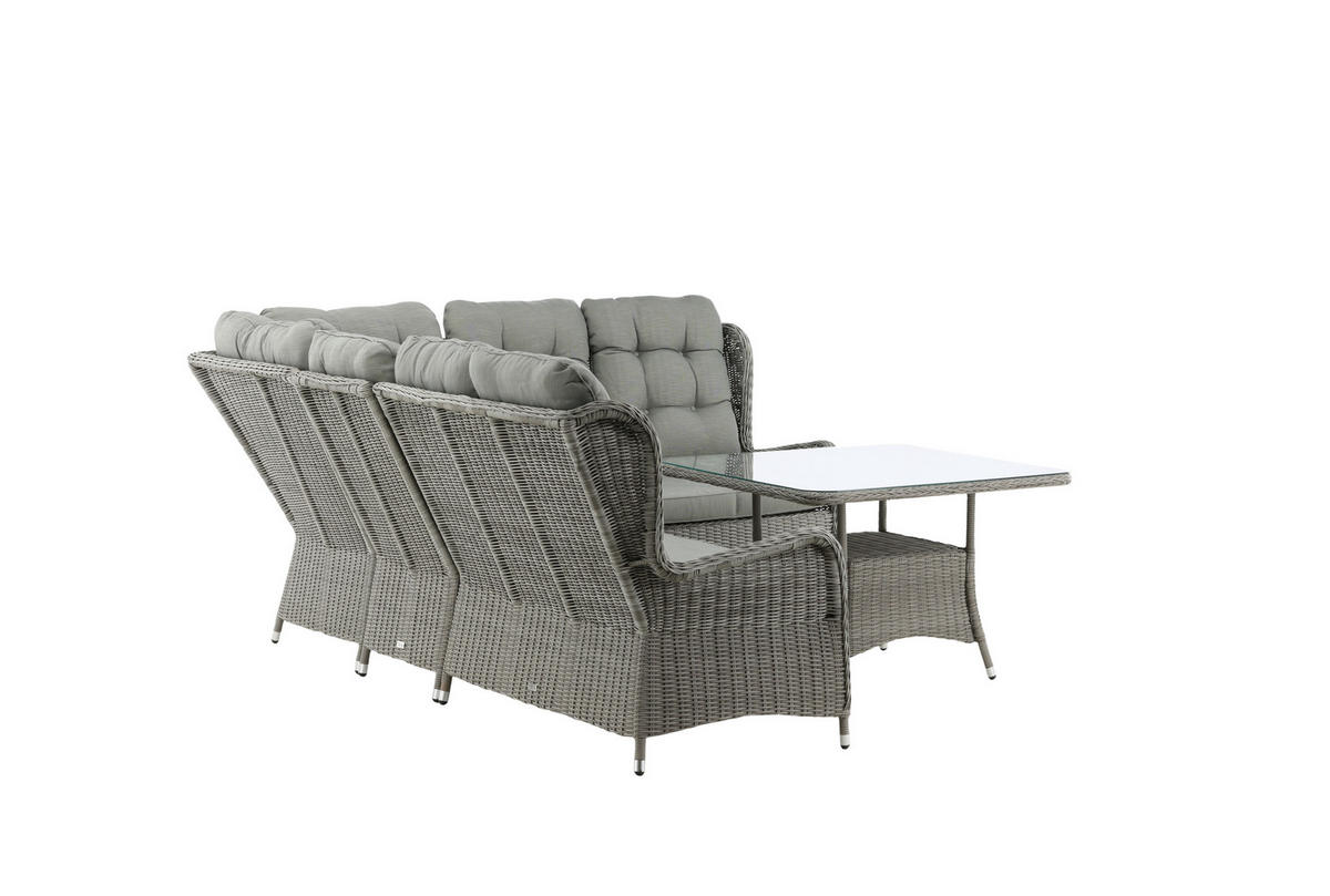 LOUNGEGRUPP  - grå, Klassisk, textil/plast - Gardenson
