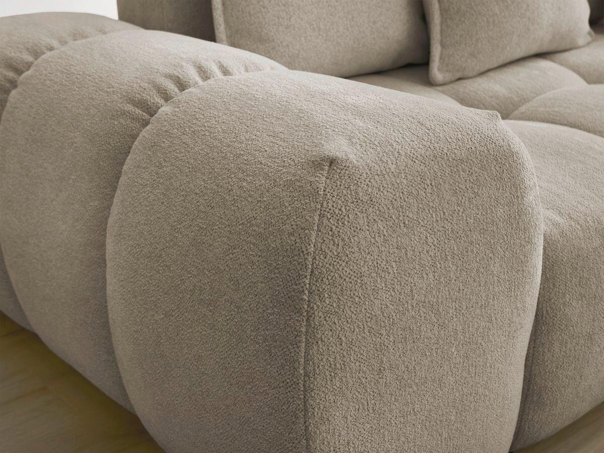 3-SITZER-SOFA EVEREST Flachgewebe Taupe  - Taupe/Schwarz, MODERN, Kunststoff/Textil (278/90/115cm)