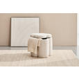 HOCKER Chenille Creme  - Creme, Design, Textil (43/46/43cm) - Xora