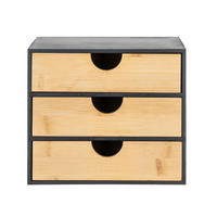 AUFBEWAHRUNGSBOX - Schwarz/Naturfarben, Basics, Naturmaterialien/Holzwerkstoff (20/13/17,5cm) - Ambia Home