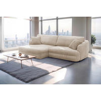 ECKSOFA LUSH in Cord Sandfarben  161/284 cm  - Sandfarben/Schwarz, Design, Kunststoff/Textil (161/284cm) - Livetastic