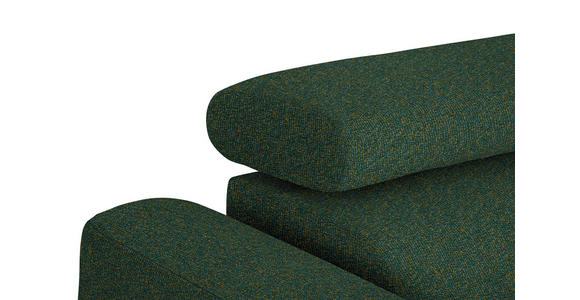 ECKSOFA in Struktur Grün  280/205 cm  - Schwarz/Grün, Design, Textil/Metall (280/205cm) - Xora
