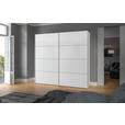 SCHWEBETÜRENSCHRANK  in Weiß  - Edelstahlfarben/Weiß, Design, Holzwerkstoff (253/236/65cm) - Carryhome