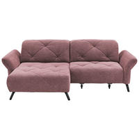 ECKSOFA Flieder Webstoff  - Flieder/Schwarz, Design, Textil/Metall (173/262cm) - Moderano