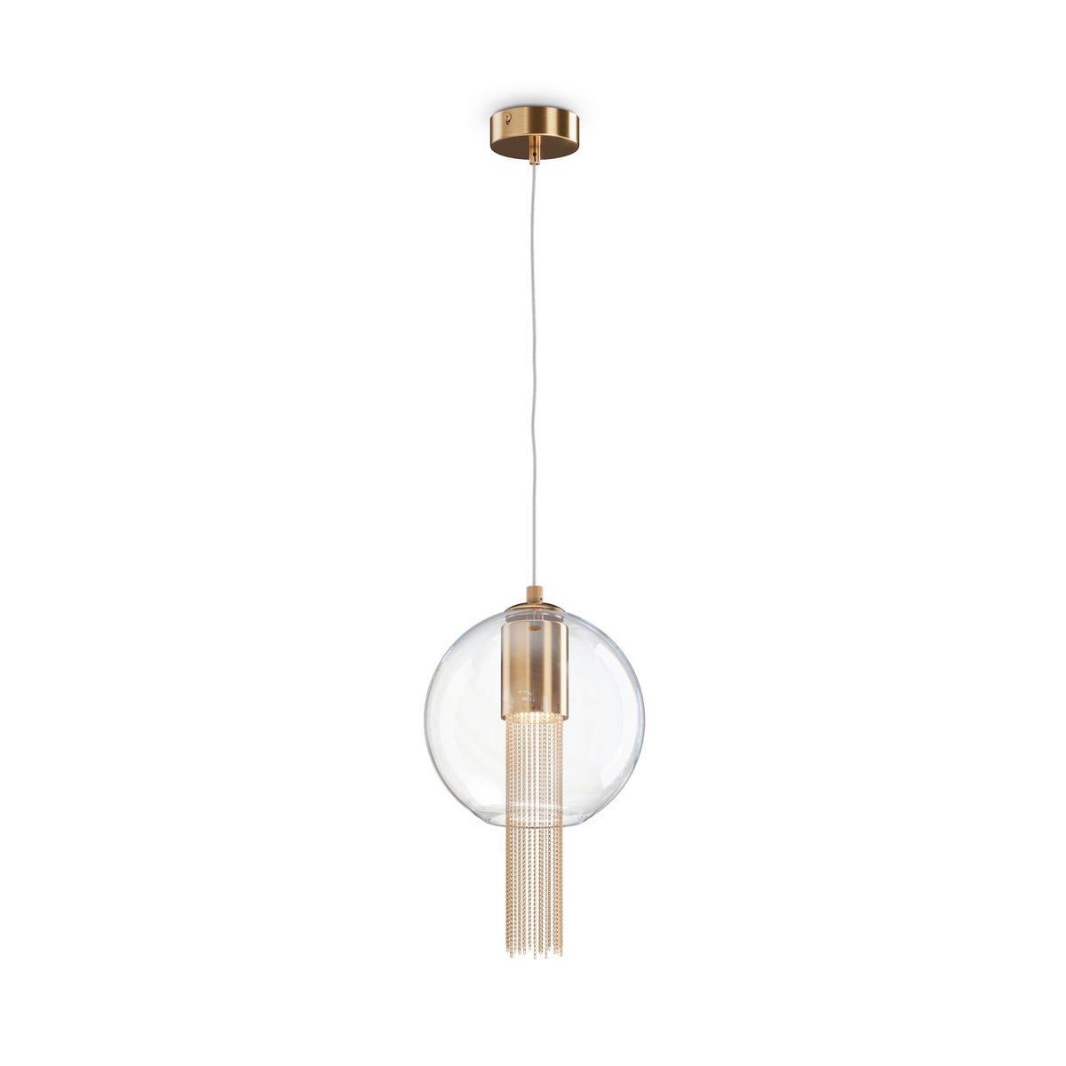 PENDELLEUCHTE 20/37 cm  - Transparent/Bronzefarben, Trend, Glas/Metall (20/37cm) - MAYTONI