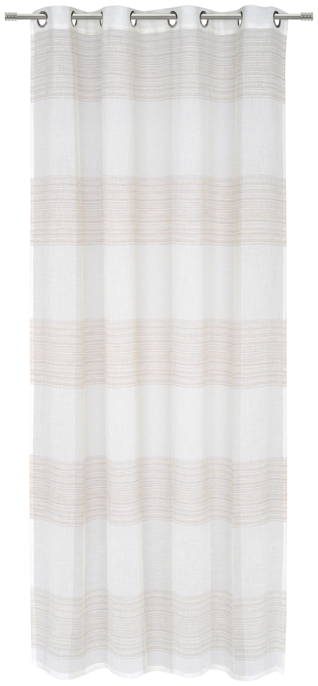 ÖSENSCHAL ARCADIA halbtransparent 140/245 cm   - Beige, KONVENTIONELL, Textil (140/245cm) - Esposa