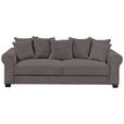 SCHLAFSOFA  mit Stoffauswahl, Liegefunktion, Rücken echt Cord Dunkelgrau  - Dunkelgrau/Schwarz, KONVENTIONELL, Kunststoff/Textil (250/95/125cm) - Hom`in