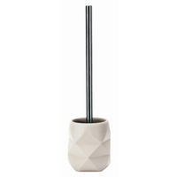 WC-BÜRSTENGARNITUR - Creme/Alufarben, KONVENTIONELL, Kunststoff (10,6/39cm) - Kleine Wolke