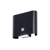 AKKU-WANDLEUCHTE - Schwarz, Konventionell, Metall (15/18cm)