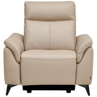 FOTELJA 116/105/98 cm , srebrna  - srebrna/crna, Dizajnerski, koža/metal (116/105/98cm) - Belluti