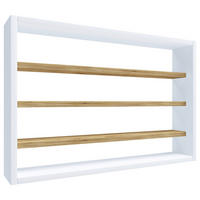 KUCHYŇSKÝ REGÁL, bílá, medový dub - bílá/medový dub, Basics, kompozitní dřevo (60/40/10cm) - MID.YOU