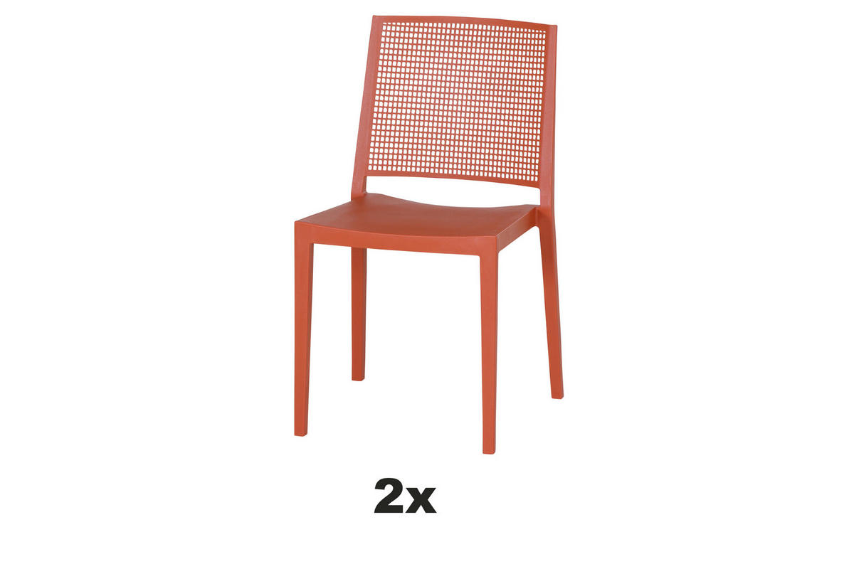 STAPELSTUHL in Kunststoff Rot  - Rot, Basics, Kunststoff (46/80/56cm) - Siena Garden