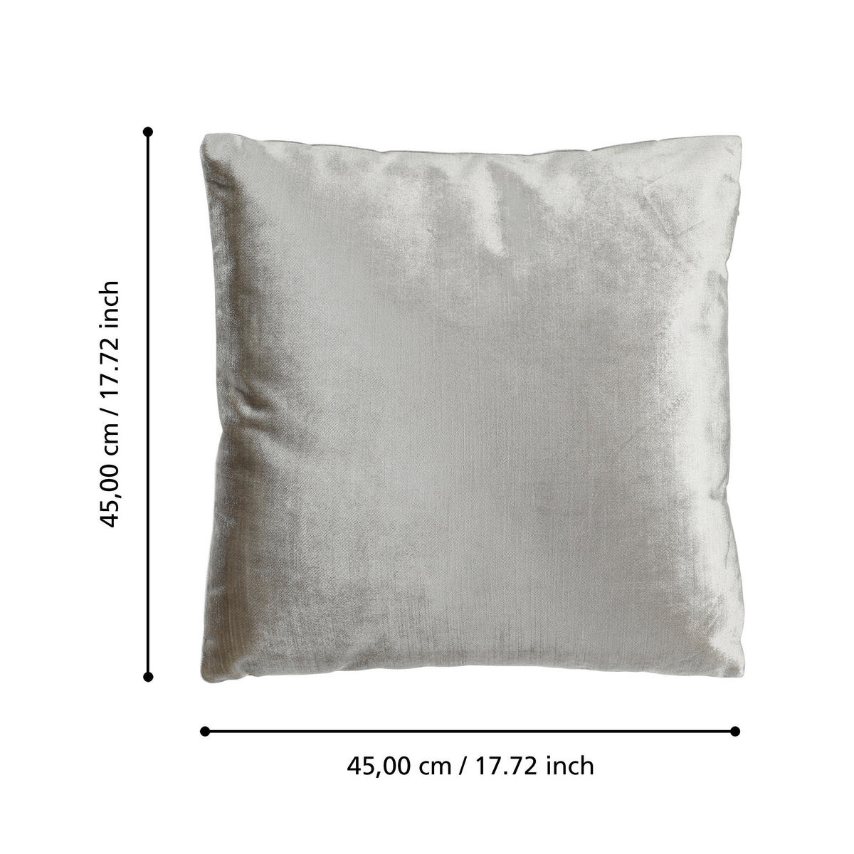 ZIERKISSEN  45/45 cm   - Grau, Design, Textil (45/45cm) - Eglo