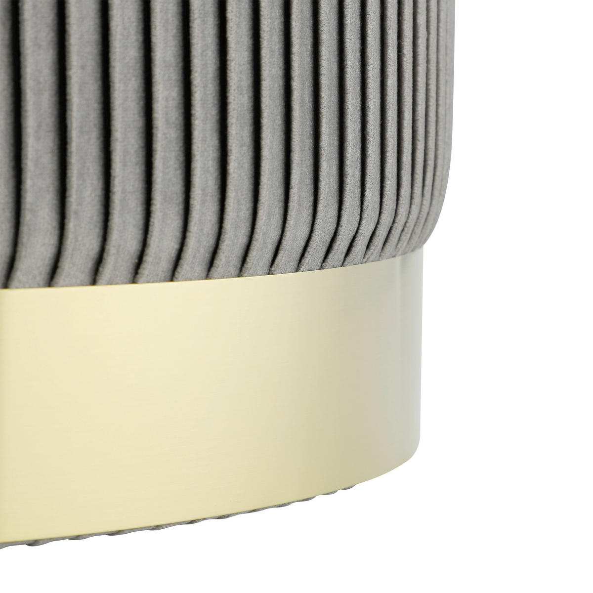 HOCKER in Textil Grau, Goldfarben  - Goldfarben/Grau, LIFESTYLE, Textil (36/44cm)