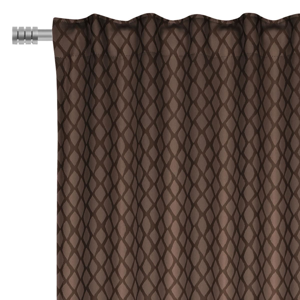 KÉSZFÜGGÖNY részben fényzáró  - barna, Konventionell, textil (140/245cm) - Dieter Knoll