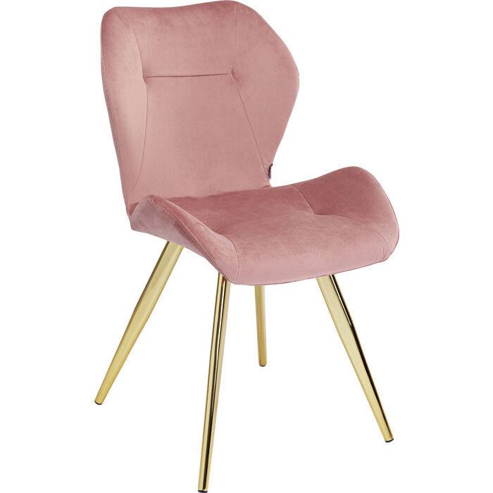 STUHL - Messingfarben/Rosa, Design, Textil/Metall (52/82/52cm) - Kare-Design
