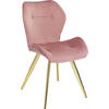 STUHL - Messingfarben/Rosa, Design, Textil/Metall (52/82/52cm) - Kare-Design