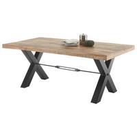 ESSTISCH in Holz, Metall 200/100/77 cm  - Schwarz, Basics, Holz/Metall (200/100/77cm) - Livetastic