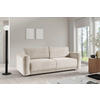 SCHLAFSOFA NORMAN in gerippt Creme  - Creme/Schwarz, Design, Kunststoff/Textil (252/93/167cm) - Livetastic