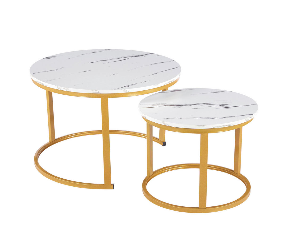 SET KLUB STOLIĆA višebojno, bijela, zlatne boje  metal, drvni materijal  - bijela/višebojno, Design, drvni materijal/metal (50-70/50-70/38-45cm) - MID.YOU