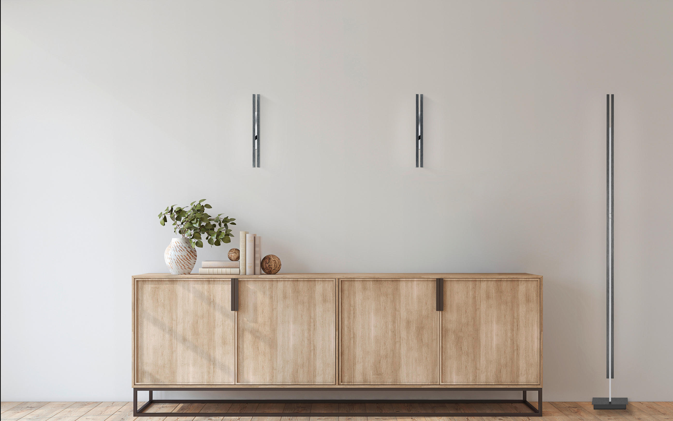 LED-WANDLEUCHTE Ben 40/4/7 cm   - Nickelfarben, Design, Metall (40/4/7cm) - elements by BANKAMP