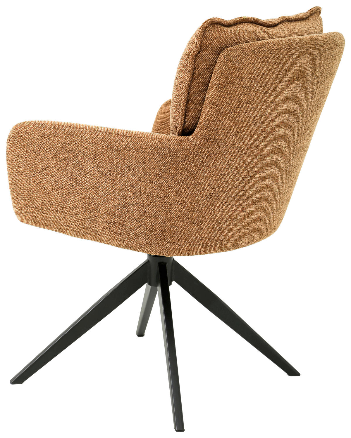 ARMLEHNSTUHL  in Eisen Leinenoptik  - Schwarz/Orange, Design, Textil/Metall (61/90/67cm) - Novel