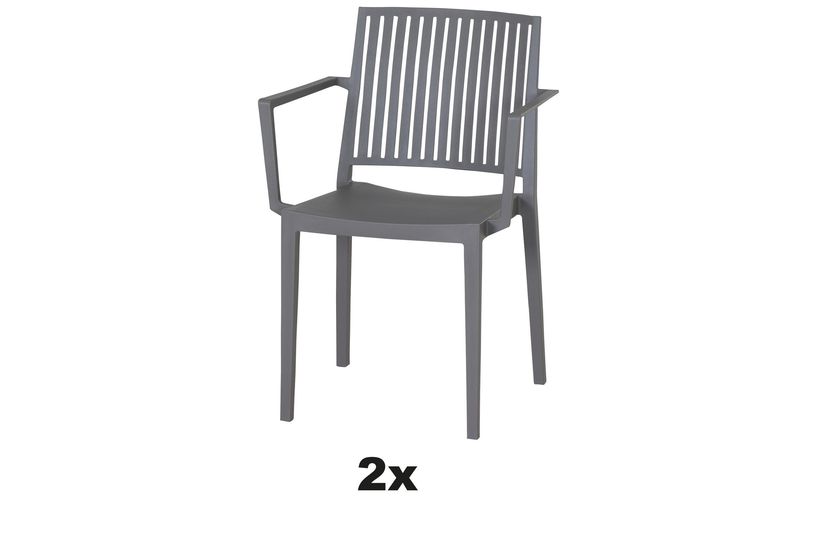 STAPELSTUHL Grau  - Grau, Basics, Kunststoff (57/80/56cm) - Siena Garden