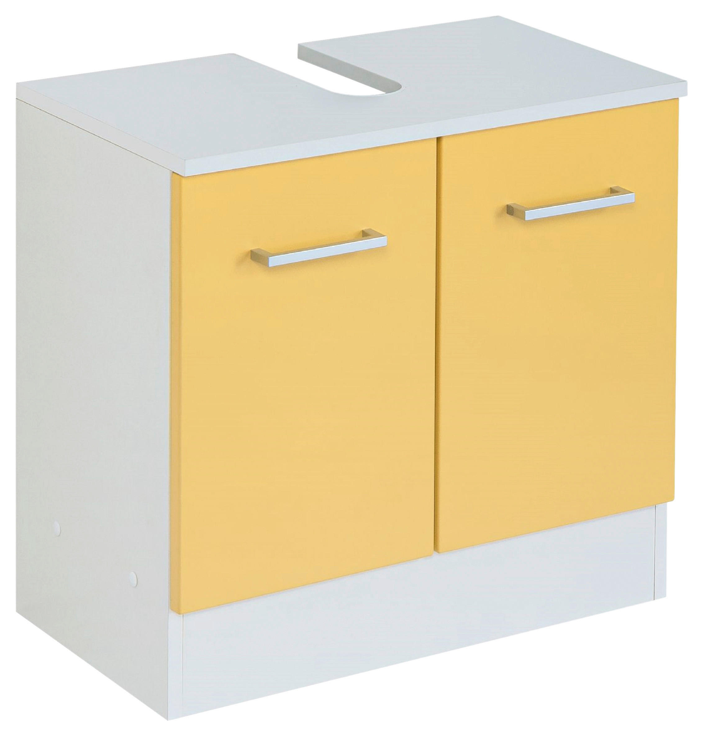 Held SKRINKA POD UMÝVADLO, žltá, biela, 60/56/35 cm