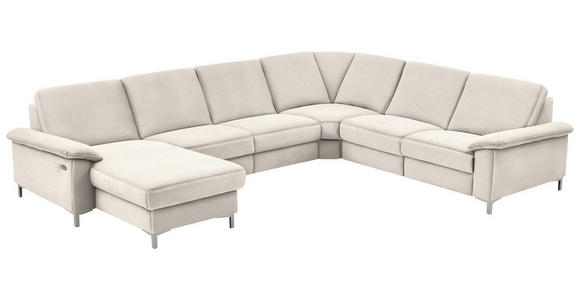 WOHNLANDSCHAFT in Chenille Naturfarben - Alufarben/Naturfarben, Design, Textil/Metall (170/333/265cm) - Dieter Knoll